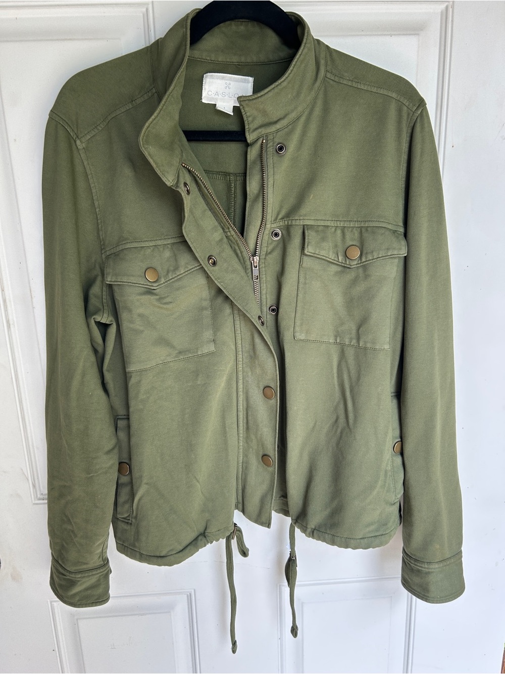Caslon Olive Green Utility Jacket with Front Pockets